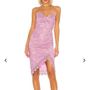 Lovers + Friends Skylight Lace Midi Dress – Lilac (NWT)